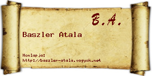 Baszler Atala névjegykártya
